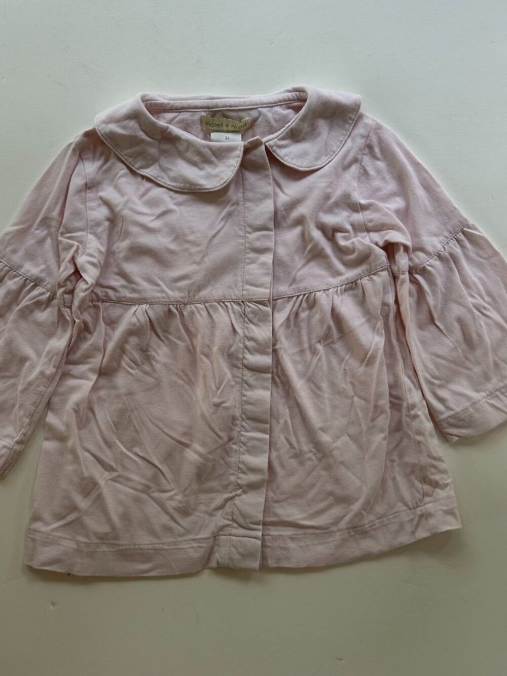 Violet + Moss light pink coat dress